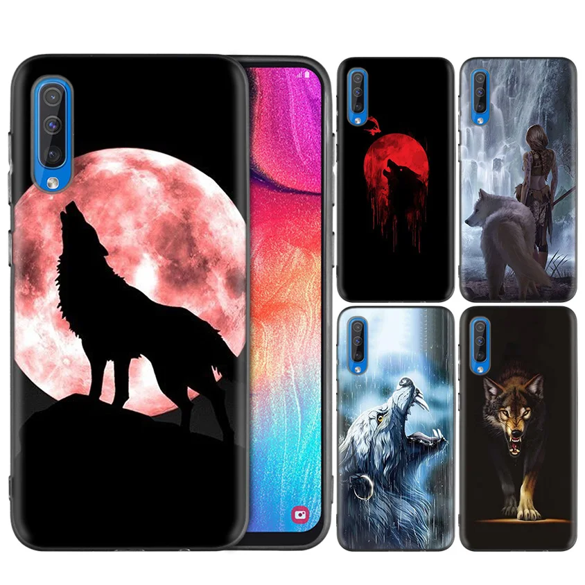 

Black Silicone Soft Case Bag Cover for Samsung Galaxy A7 2018 A10 A20 A30 A40 A50 A60 A70 A20E Note 10 M40 Coque Capa Casos Wolf