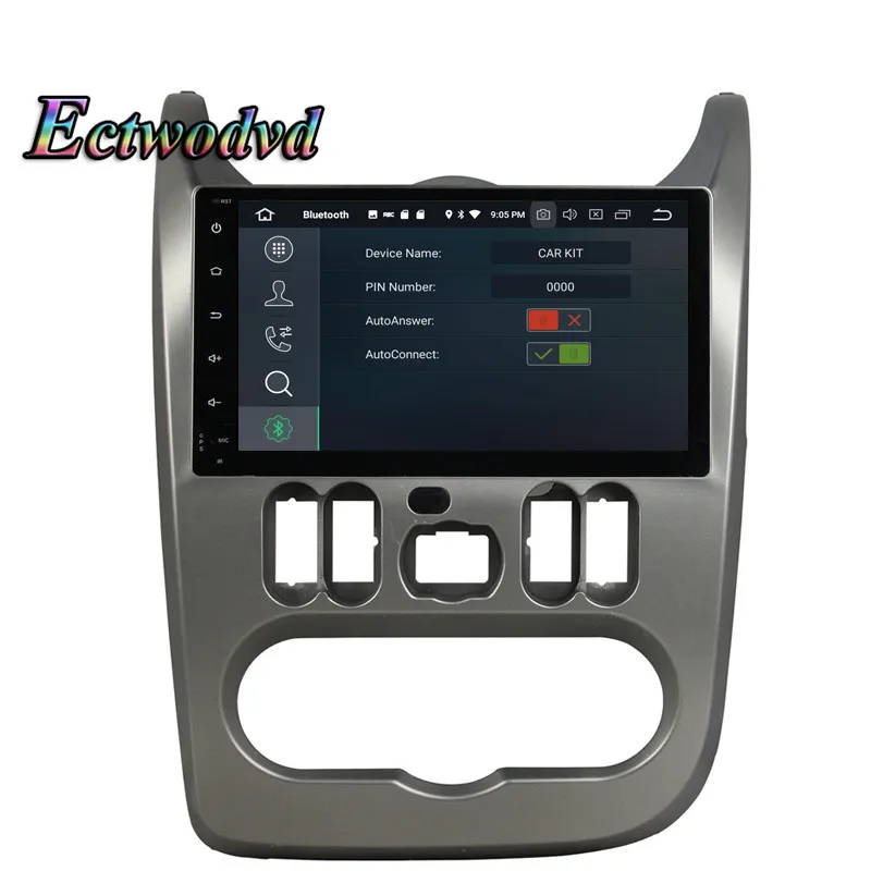 Top Ectwodvd Octa Core 4G RAM 64G ROM Android 9.0 Car Multimedia DVD Player GPS HeadUnit For Renault Logan/Sandero/Duster 2015 2016 10
