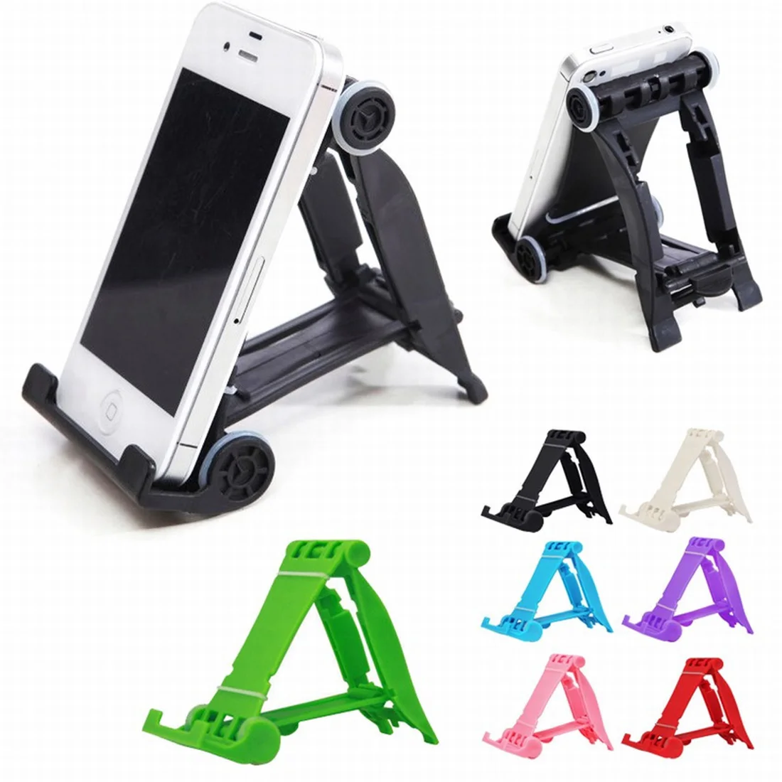 

Etmakit Diverse Colors Universal Portable Colorful Phone Holder Foldable Mobile Phone Stents Stand Multi-Colors