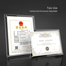 А4 листовки меню держатель для карт Стенд акриловый Настольный плакат Название продукта знак держатель стенд сертификат рамка