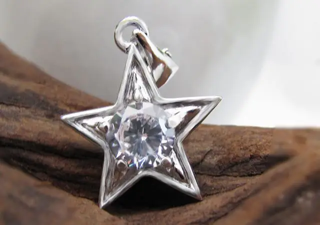 Женское ожерелье из серебра 925 пробы с цирконом|necklace silver necklace|silver pendant necklacestar |