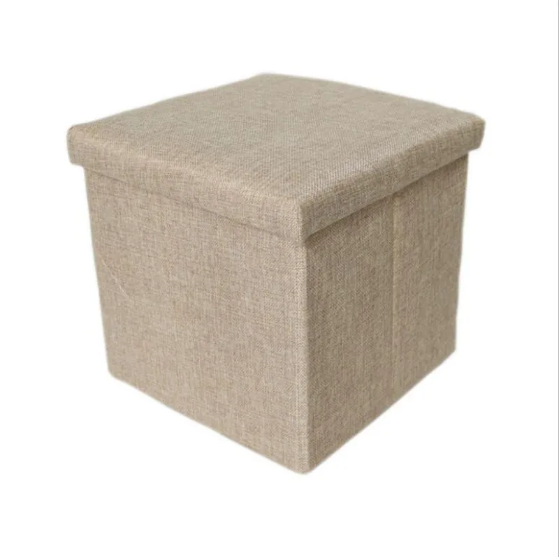 

New type thickening storage box imitation box pure color multi-function stool B