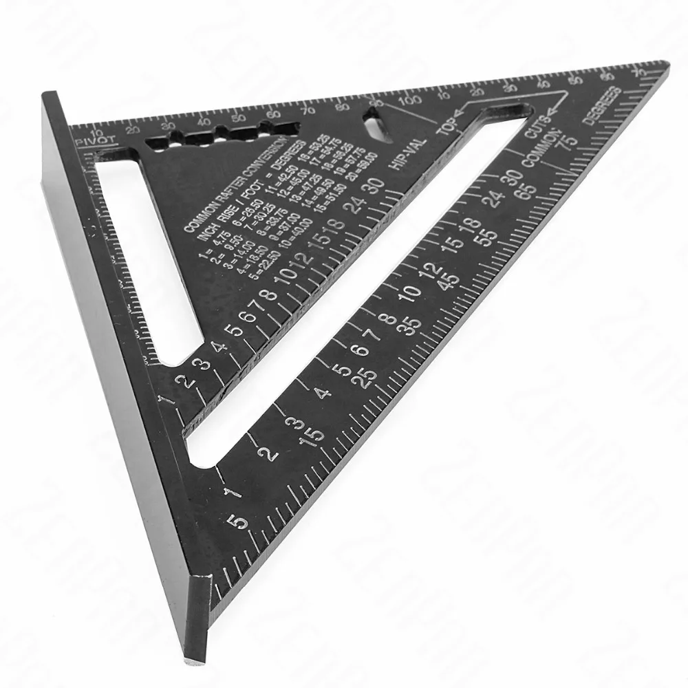 260x185x185 мм Метрическая треугольная линейка из алюминиевого сплава черная треугольная линейка
