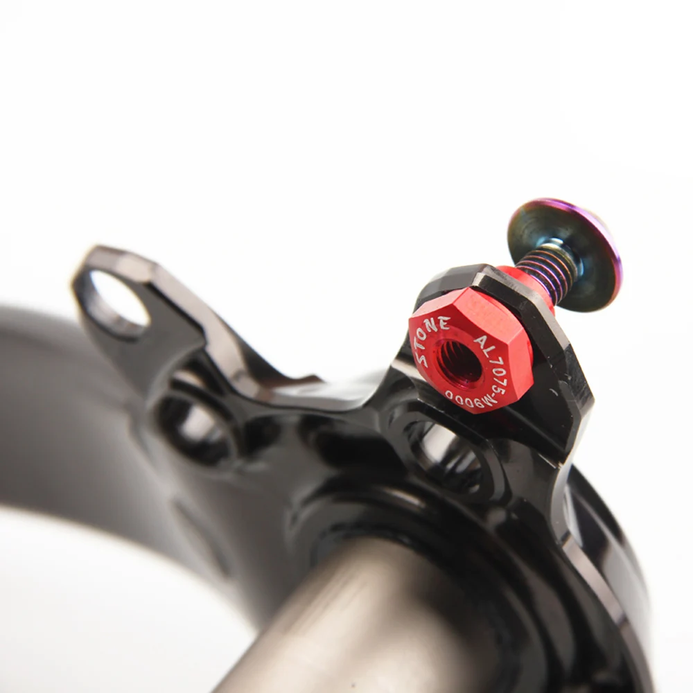 حجر Chainring البراغي سبائك 7075 التيتانيوم Chainwheel مسامير المكسرات ل M9000 M9020 Crankset دراجة أجزاء
