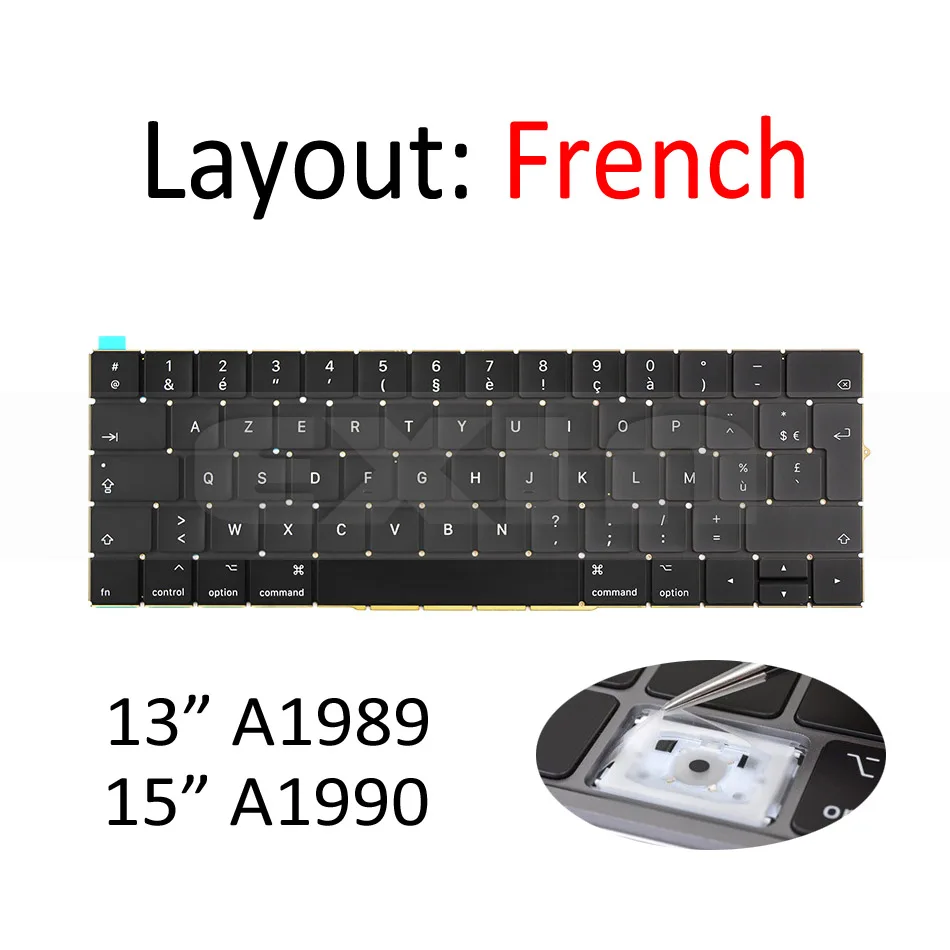 2018 New Original A1989 A1990 Keyboard US UK English for Apple Macbook Pro 13