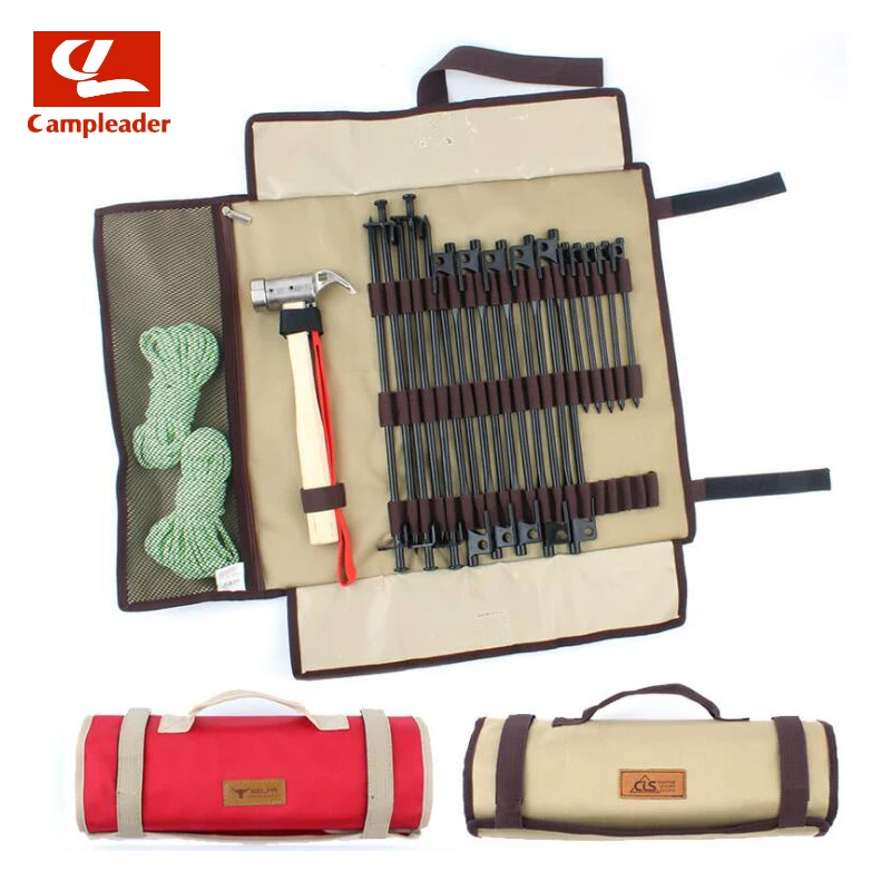 

Outdoor Camping Nail Storage Bag Oxford Cloth Tent Nail Hammer Portable Simple Tool Bag Camp Nail Storage Bag Large CL230