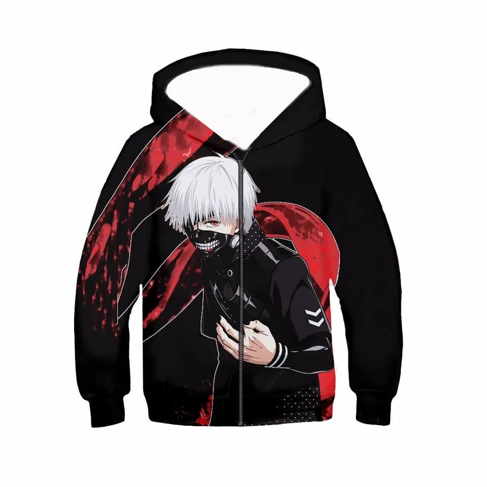 NOT Anime Tokyo Ghoul Boys and Girls Pullover Sweatshirt Youth Long Sleeve Hooded Sweatshirt