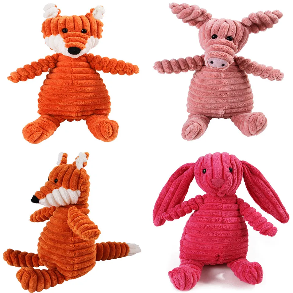 10 Animals Dog Chew Squeak Toys Giraffe Fleece Rope Interative Toy Plush Puppy Deer for Pet Dogs Cat Chew Squeaking Toy animals cartoon dog toys stuffed squeaking pet toy cute plush puzzle for dogs cat chew squeaker toy