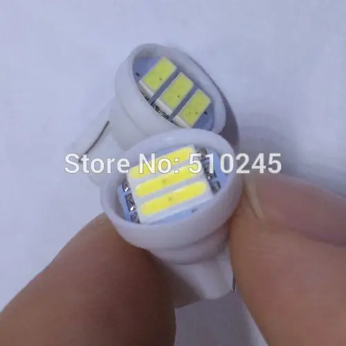 2000X Автомобильный светодиодный w5w 194 T10 3 SMD 7020 t10 3smd клиновидный светильник лампа