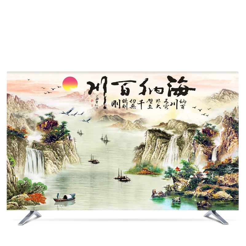 1"-80" 22 дюймов 75 дюймовый ЖК-экран tv PC крышка декоративный капюшон занавес пейзаж водопад Гора бамбуковая краска водонепроницаемый