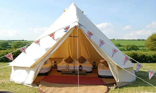 4*6 метров роскошный glamping Палатка Водонепроницаемый хлопковый холст