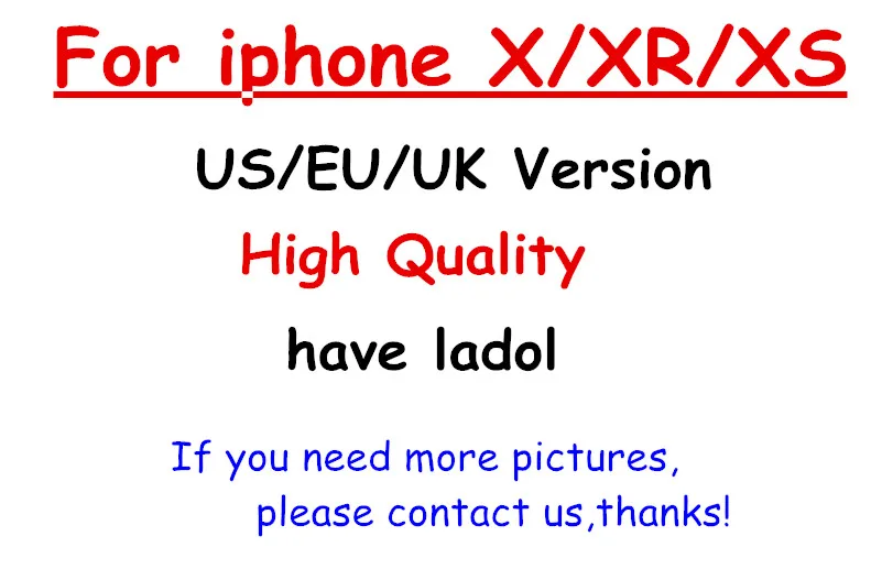 

DHL 20pcs/lot High Quality US/EU/UK Version Phone Packaging Packing Box Case For Phone iX/XR/XS without Accessories Package Box