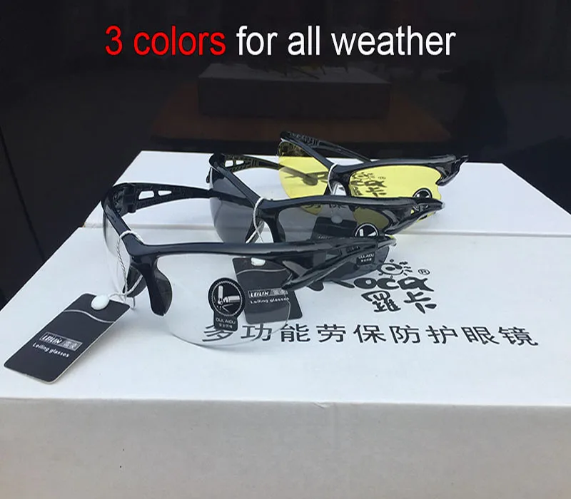 LEILIN نظارات واقية عالية الجودة PC الصفر نظارات السلامة 3 قطع ركوب الحركة الادسنس نظارات