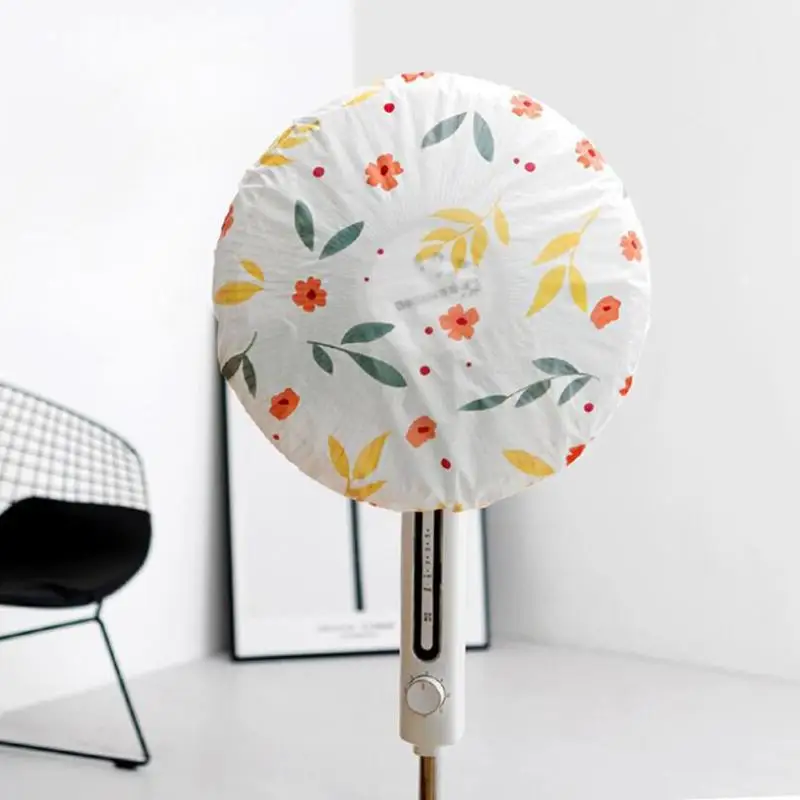 Summer Electric Fan Cover Waterproof PEVA Round Fan Dust proof Cover
