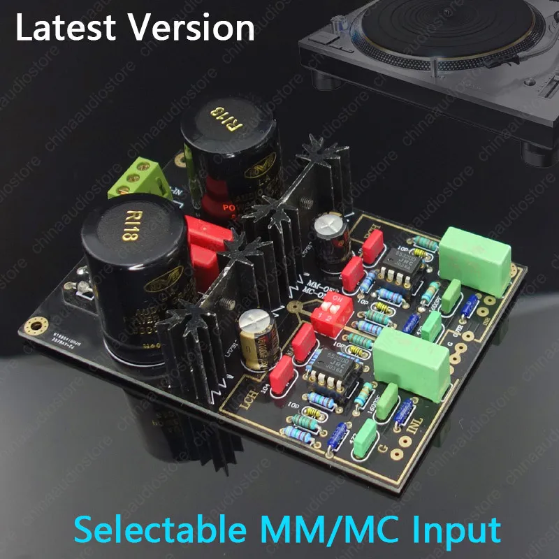 

V2 MM MC Phono Turntable Pre-amplifier Preamp Based On Dual Phono Preamplifier,MM/MC Switchable,Upgradable OPAMP,Assembled