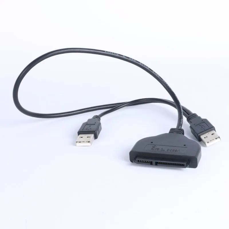 Горячая USB 2,0 на SATA 15+ 7 Pin данных и usb-кабель питания адаптер для 2,5 дюймовый HDD SSD
