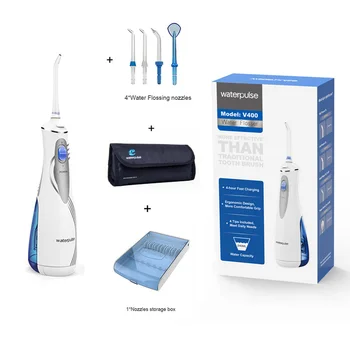 

Li-Ion battry 240ML V400 water pick Oral Hygiene tools, Oral Water Dental Flosser Irrigator + 4 tips + tips box + storage bag