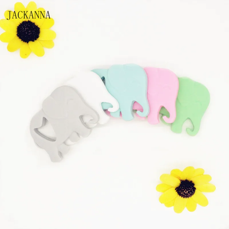 

1PC Food Grade Silicone Baby Teethers Silicone Elephant Teethers BPA Free Teething Pendant Baby Tooth Care Newborn Kids Chew Toy
