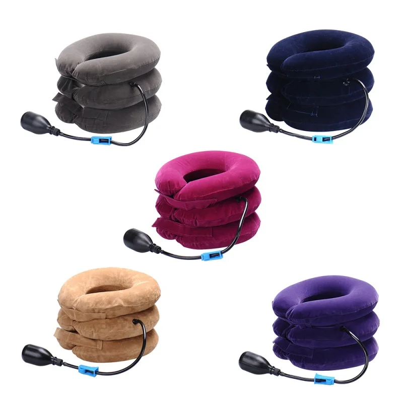 

Inflatable Neck Cervical Traction Collar Device Spine Alignment Pillow for neck Back Pain Relief Care Massage device