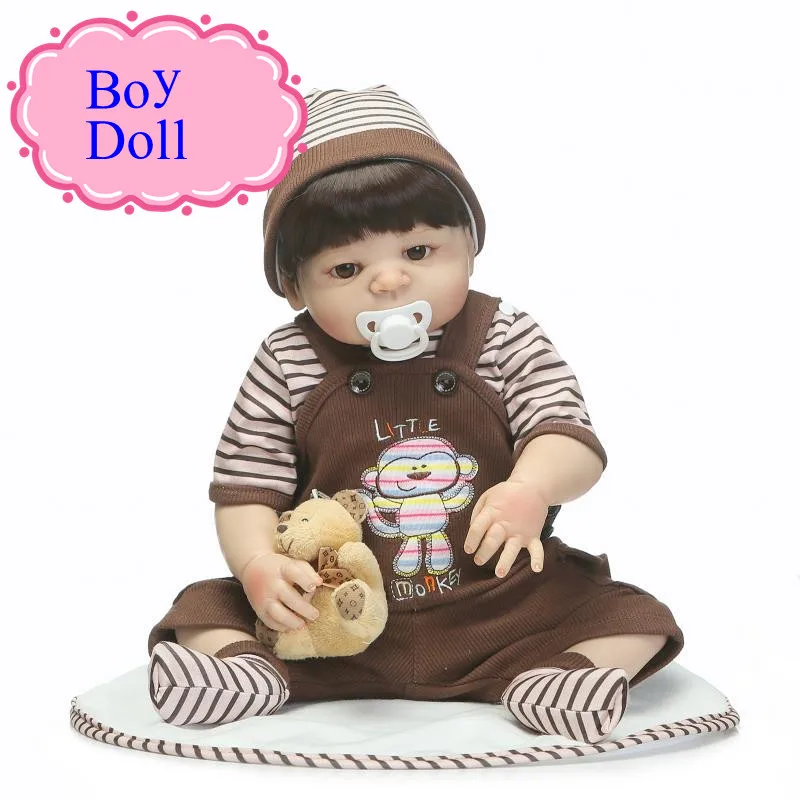 Non-toxic Silicone Made Full Silicone Reborn Baby Doll About 22Inch Doll Baby Real On Sale With Good Price Hot Kids' Brinquedos
