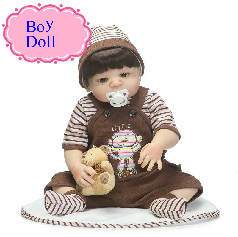 

Non-toxic Silicone Made Full Silicone Reborn Baby Doll About 22Inch Doll Baby Real On Sale With Good Price Hot Kids' Brinquedos