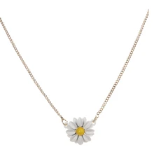 3D Маргаритка ожерелье с подвеской простое стильное подходит для женщин ювелирные изделия цветок Шарм Bijoux Femme свадебный подарок на день рождения DN3