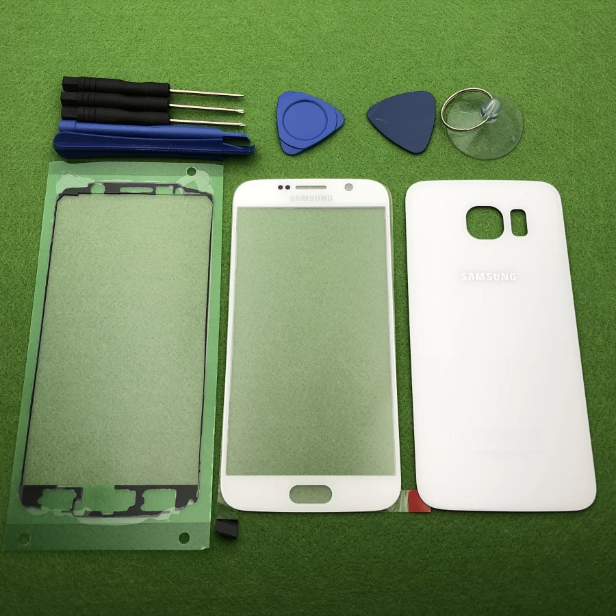 Оригинальный стеклянный объектив переднего экрана для Samsung Galaxy S6 G920 SM G920F задняя