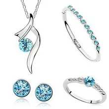 JS S047 4-ювелирное изделие комплекты Высокое качество Дешевые Модные украшения комплекты Никель Conjuntos Joias