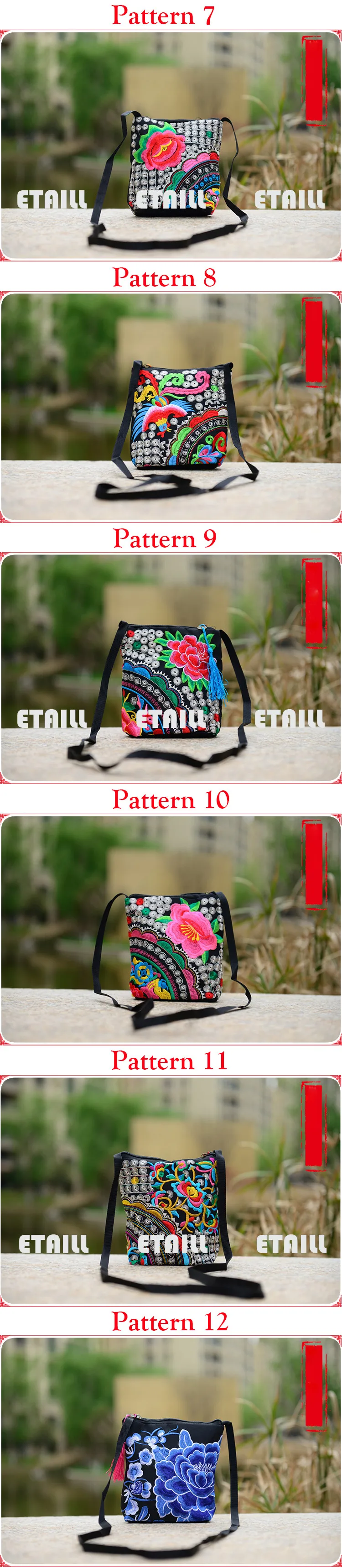 Цветочная Бохо тайская вышитая холщовая сумка-мессенджер Китайская национальная маленькая сумка через плечо известный бренд сумки через плечо