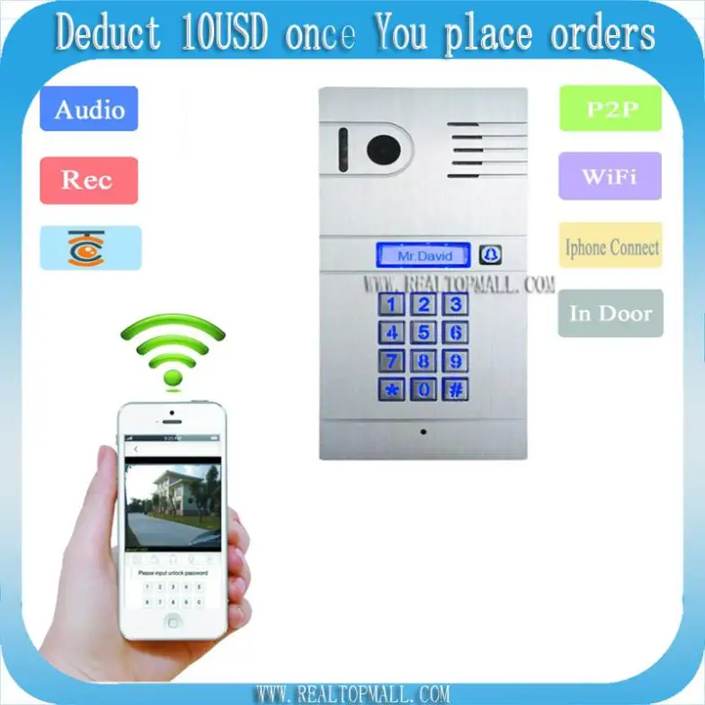 DIY Wireless Wifi IP Video font b Door b font Phone Wireless IP Intercom System Home