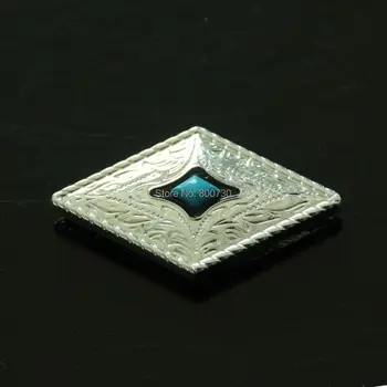 

(KB303) 10pc Prairie Dust Diamond button w/ Blue Stone Leathercraft