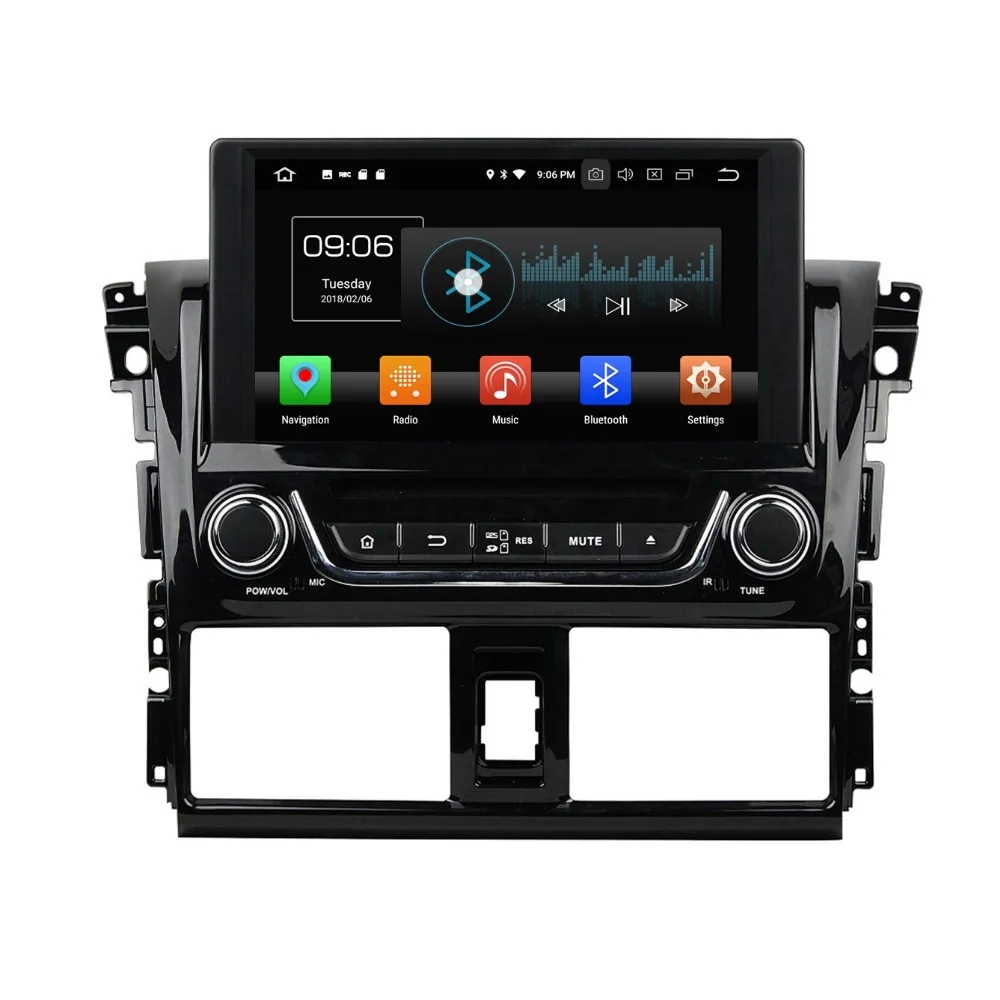 Discount 4GB+32GB Octa Core 2 din 8" Android 8.0 Car DVD Player for Toyota Yaris Vios 2013 2014 2015 2016 Car Radio GPS WIFI Mirror-link 1