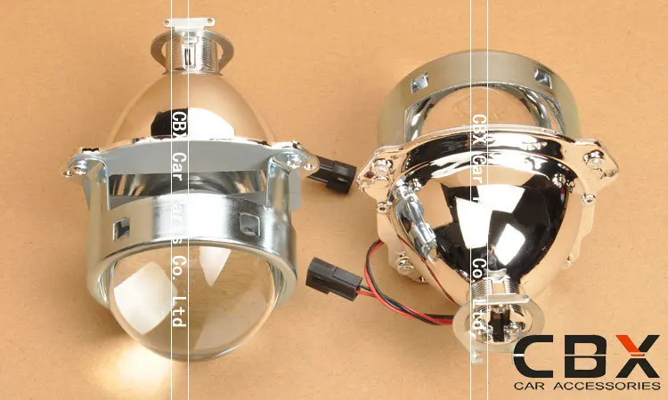 3,0 WST линзы проектора bi xenon Блестящий серебряный тип с помощью ксеноновой лампы H1 для легкой установки для автомобилей фары H1 H4 H7 H11 9005 9006