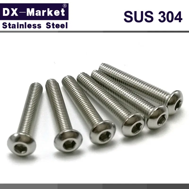 Buy m4 button head bolt 304 stainless steel Metric
