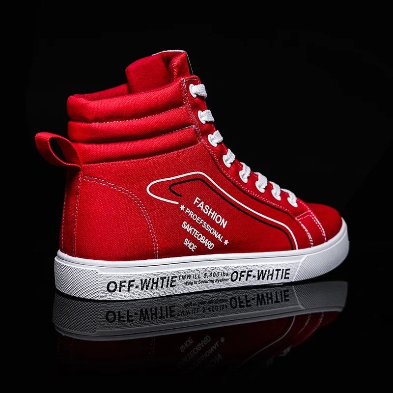 Plein Chaussures Mode Épais 2019 Planche Jeunes Haute gris Air Roulettes rouge Pour En Toile Nouvelle Plat Aider Tendance Étudiant Noir De À Hommes Coton Casual zFqzx4A