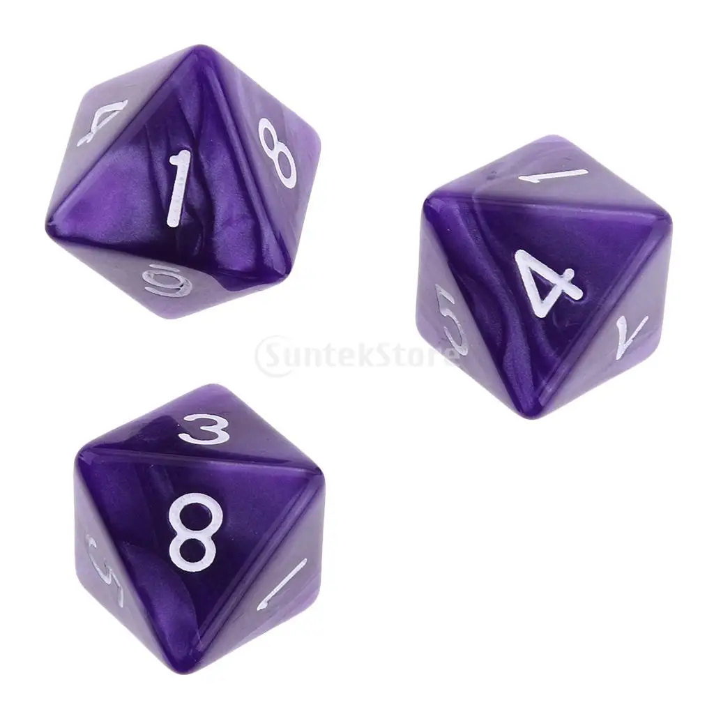 20pcs 8-Sided D8 Dices for D&D Dungeons & Dragons Roleplaying Game RPG Accessory Purple Blue