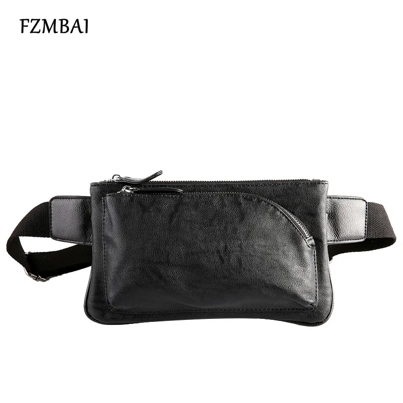 FZMBAI Fashion Men's PU Chest Bag Leisure Rectangular Waist Bagsin