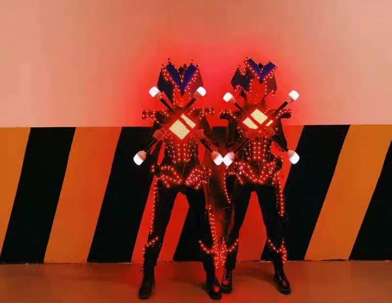 

LED magic color light armor display nightclub bar commercial performance costume props flash party, fluorescent dance