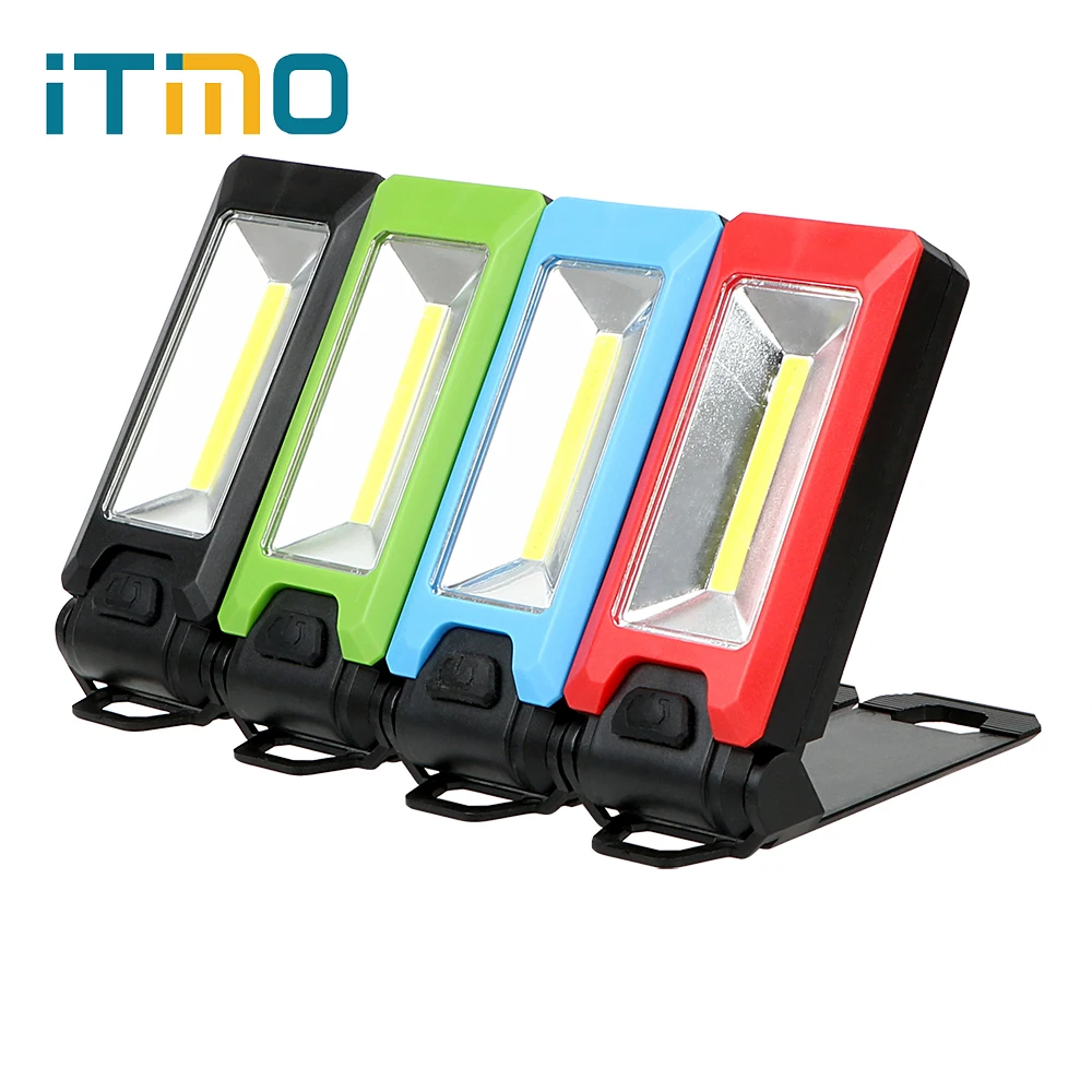 

ITimo Portable Hook Type Night Light Folding Magnet Lamp Flashlight LED Portable Lanterns Handheld Work Lamp Hiking Camping