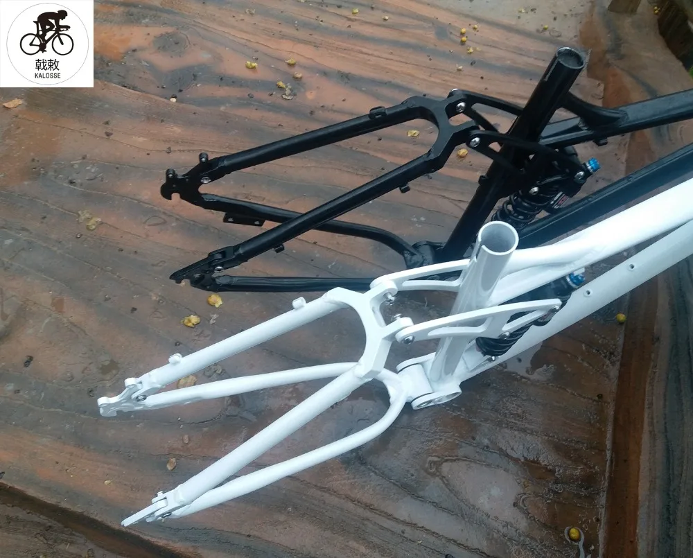 Sale Kalosse   190mm travel  aluminum alloy Full suspension   bike frame , 26*17 inch  AM  Downhill 2