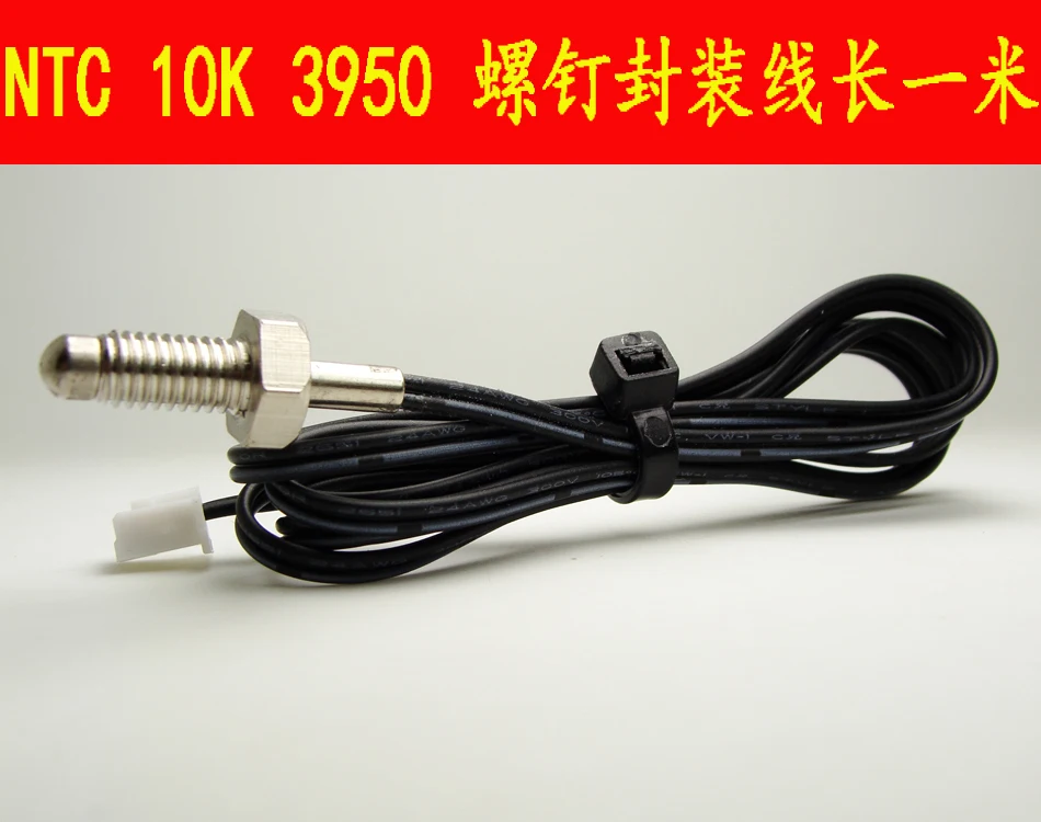 

NTC Thermistor Temperature Sensor 10K B Value 3950 M6 Stainless Steel Thread Thermostat Probe
