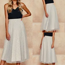 Летние юбки с завышенной талией Корейская эластичная юбка Boho печать вечерние Chiffion Высокая талия шнуровка бедра длинная юбка Y603