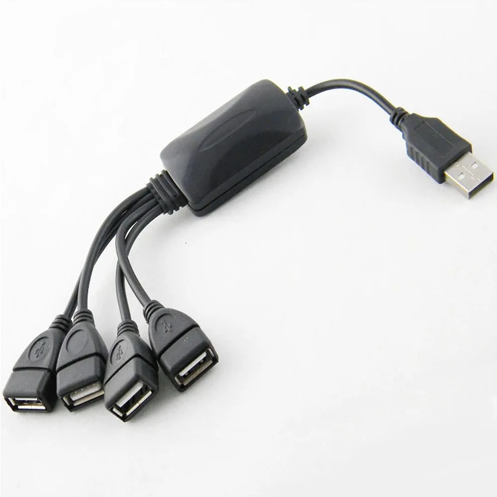 

Female To Male Power New Expansion Laptop Cable Hub 2.0 4 Ports 480 Mbps High Speed USB Splitter Adapter For PC Laptop