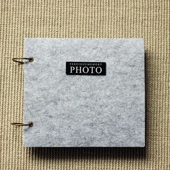 

Free Shipment PP Face DIY felt bag album insert pocket with thin paste type polaroid protective film series 243*220mm 30 Pages