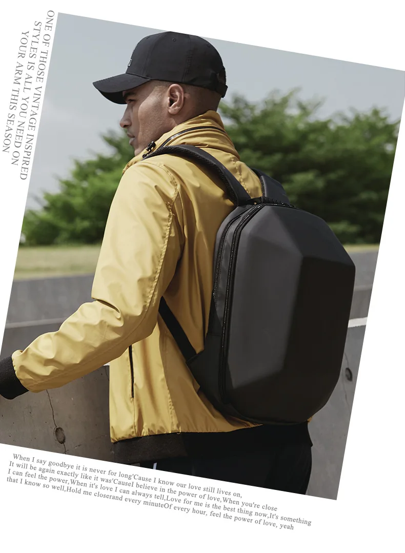 Рюкзак ozuko мужской жесткий рюкзак для квадрокоптера Водонепроницаемая Противоугонная дорожная сумка черный креативный инопланетянин Повседневный ноутбук Подростковая школьная сумка для мальчиков