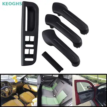 

Set of Black Interior Door Window Grab Handle Trim Cover Panel Bracket Switch Bezel For 1999-2004 VW Jetta Golf MK4