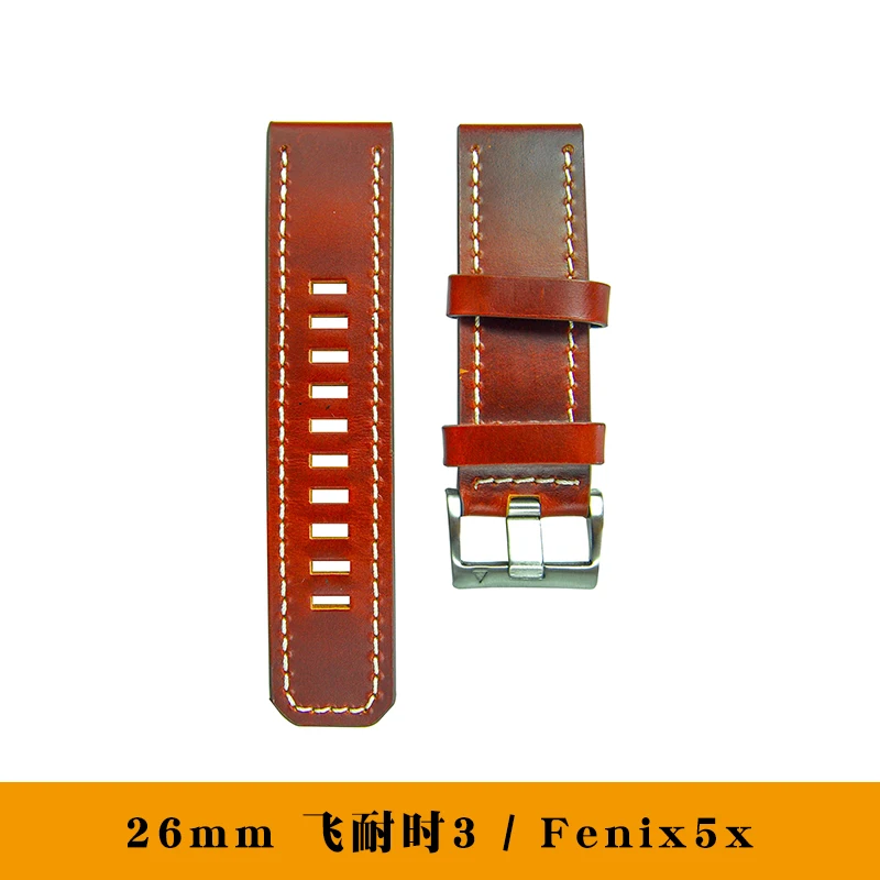

Watch band Leather wrist Watch Band Strap Bracelet Belt 26MM For Garmin Fenix 3/ Fenix 5X Smart Watch wristband