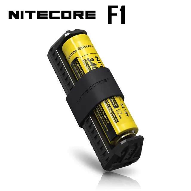 NITECORE F2 F1 гибкий внешний аккумулятор 2A Smart Li-Ion IMR батарея 2 слота USB зарядное устройство легкий портативный источник питания адаптер - Цвет: Темно-серый