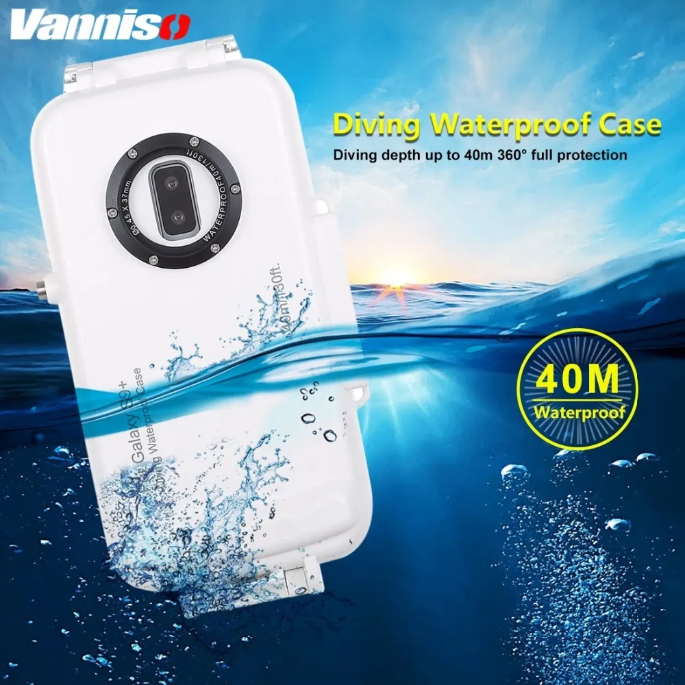 

Outdoor 40M Diving case for Samsung Galax S9Plus S9 cover Professional Waterproof photography Swim Dive full Case for Samsung s9