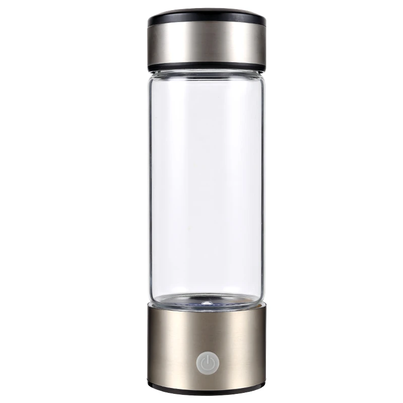 430ml Portable USB Hydrogen-Rich Water Ionizer Maker Cup Generator Bottle Silver